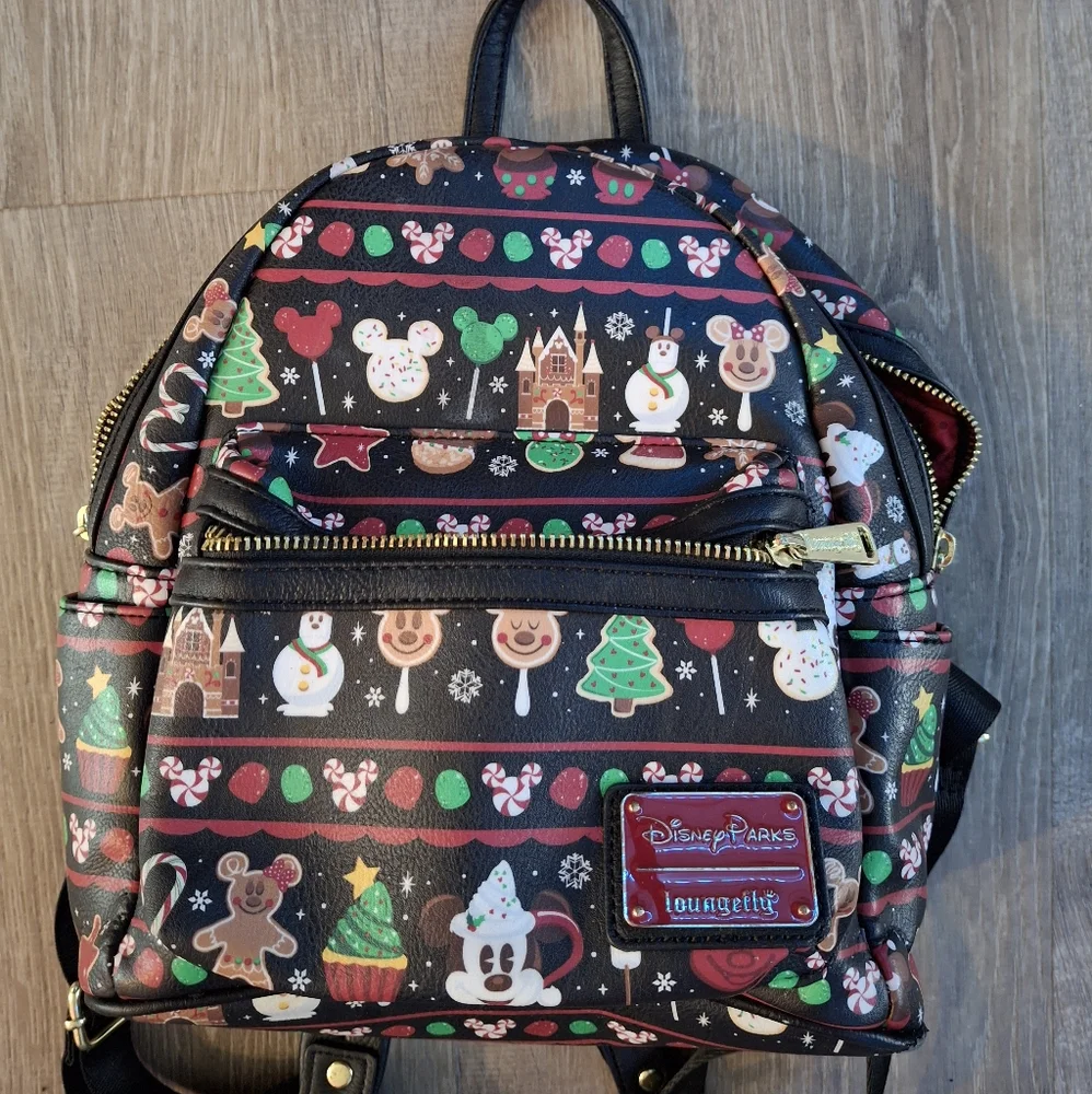 Disney Parks Loungefly Bag Holiday Christmas Snacks Food Backpack 2019 Retired